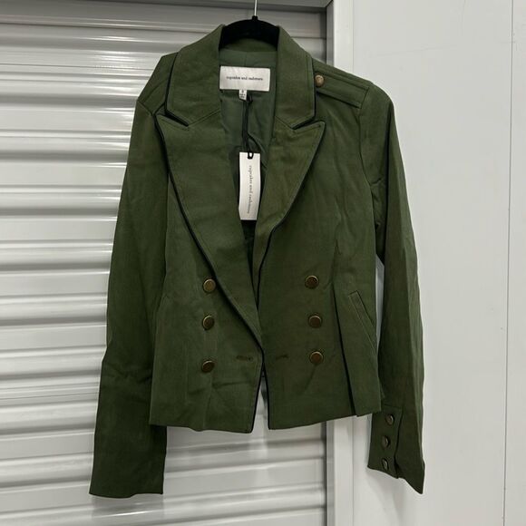 Captain cupcake and cashmere, green suede jacket, new size small - Picture 1 of 4